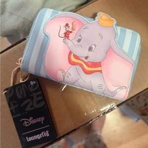 Loungefly Dumbo Striped Wallet - Blue and Pink